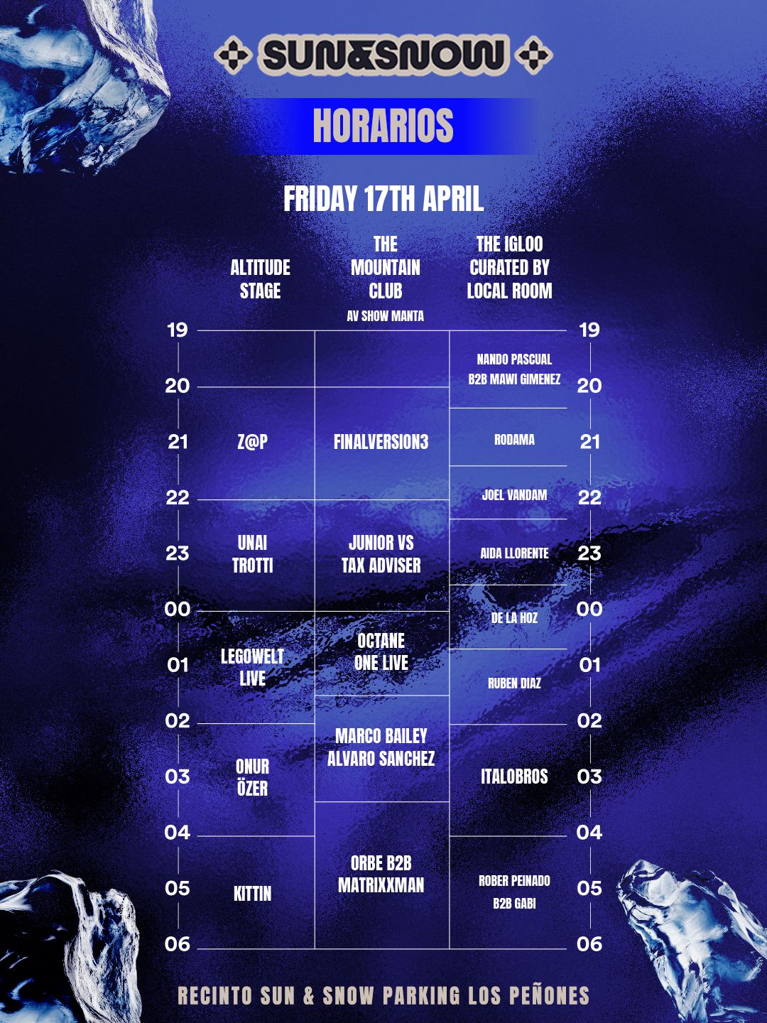 Sierra Nevada se tiñe de electrónica con Sun & Snow 9 NDD-HORARIOS VIERNES