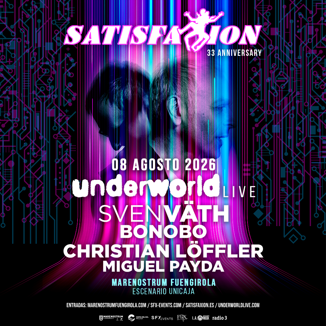 El evento de Satisfaxion con Underworld y Sven Väth tiene cartel completo 14 NDD-Flyer square