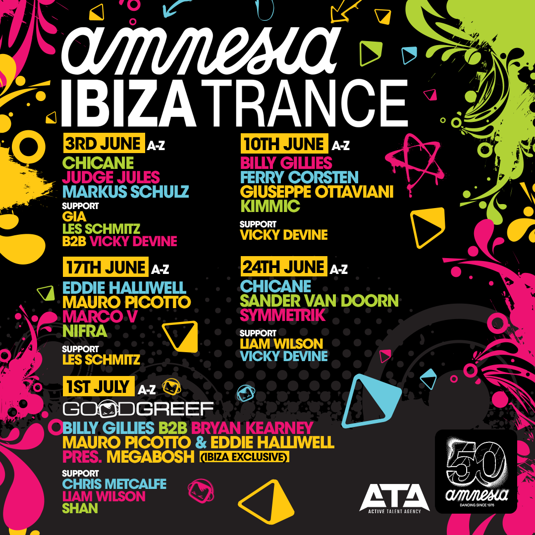Disfruta de Amnesia Ibiza Trance 7 NDD-IBIZA TRANCE 1080 X 1080 ALL DATES