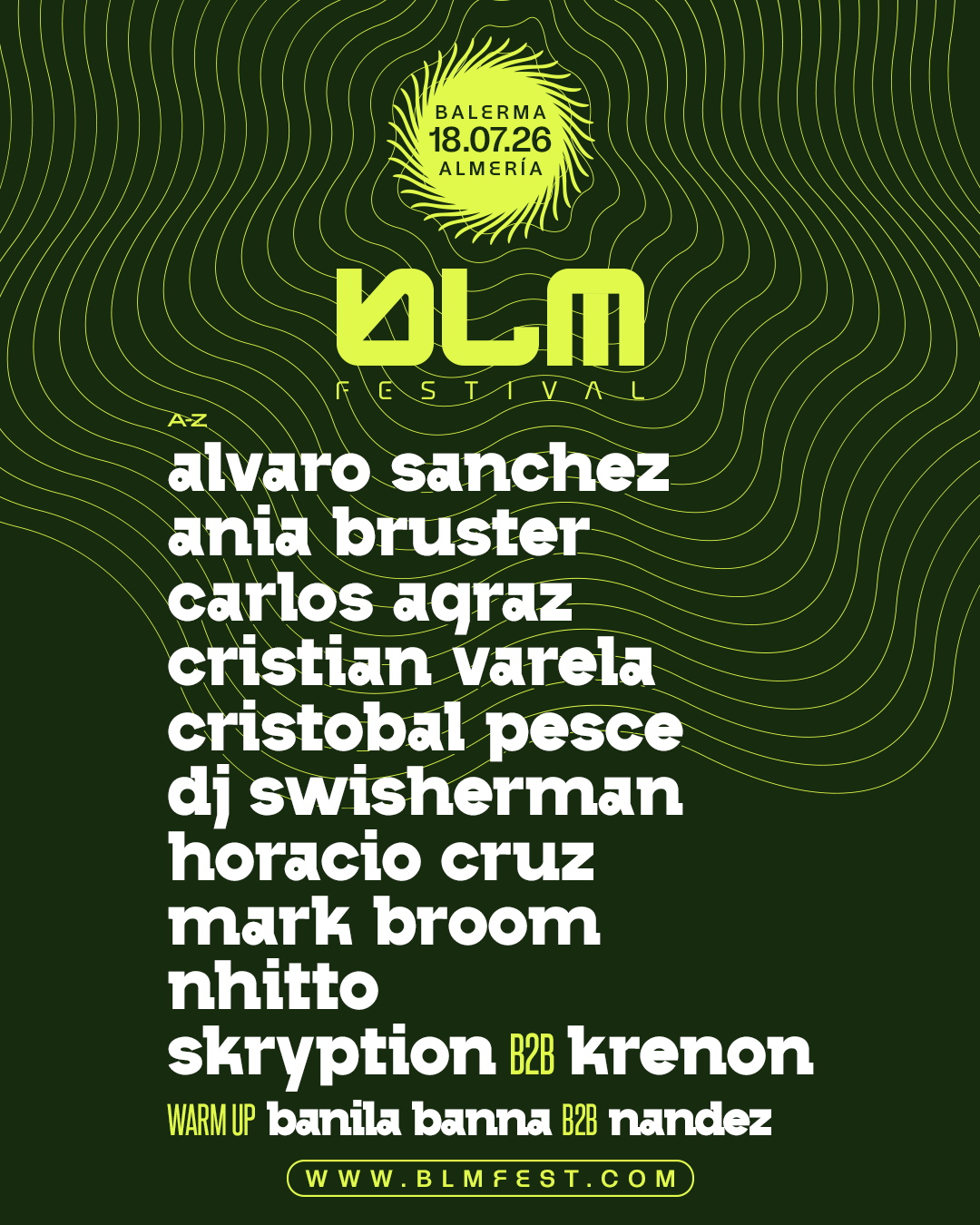 Almería se prepara para el BLM Festival 7 NDD-2026 BLM Festival CartelFinal IG OK