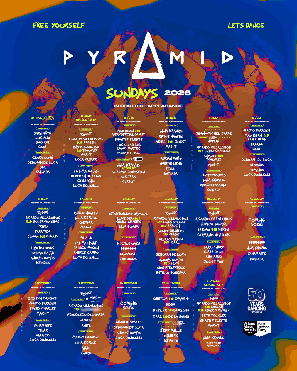 Temporada de Pyramid en Amnesia Ibiza 7 NDD-SEASON LINE UP final PORTRAIT 2