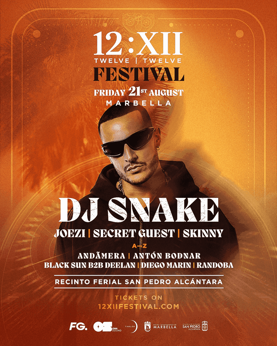 DJ Snake encabezará la primera edición del festival 12:XII en Marbella 5 NDD-12 XII FESTIVAL MAIN POSTER Post