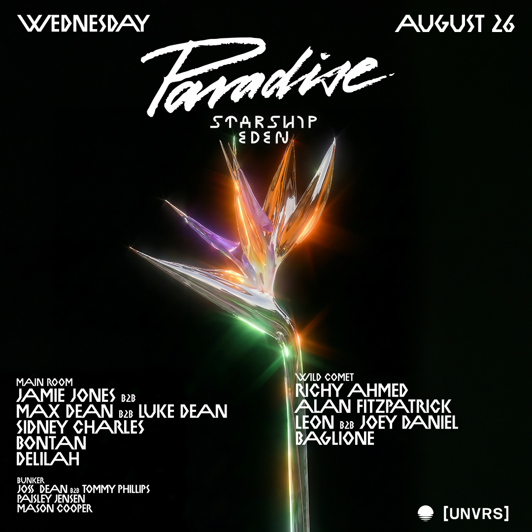 Jamie Jones B2B Max Dean B2B Luke Dean en Paradise 4 NDD-20260826 UNVRS PARADISE WEEKLY SQUARE 1080X1080