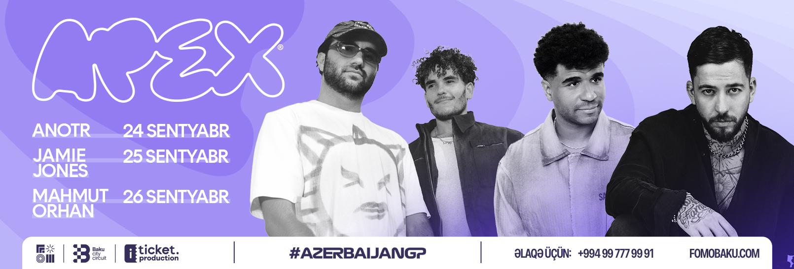 ANOTR, Jamie Jones y Mahmut Orhan en Bakú durante el fin de semana de F1 en APEX AFTER DARK OPEN AIR 7 NDD-
