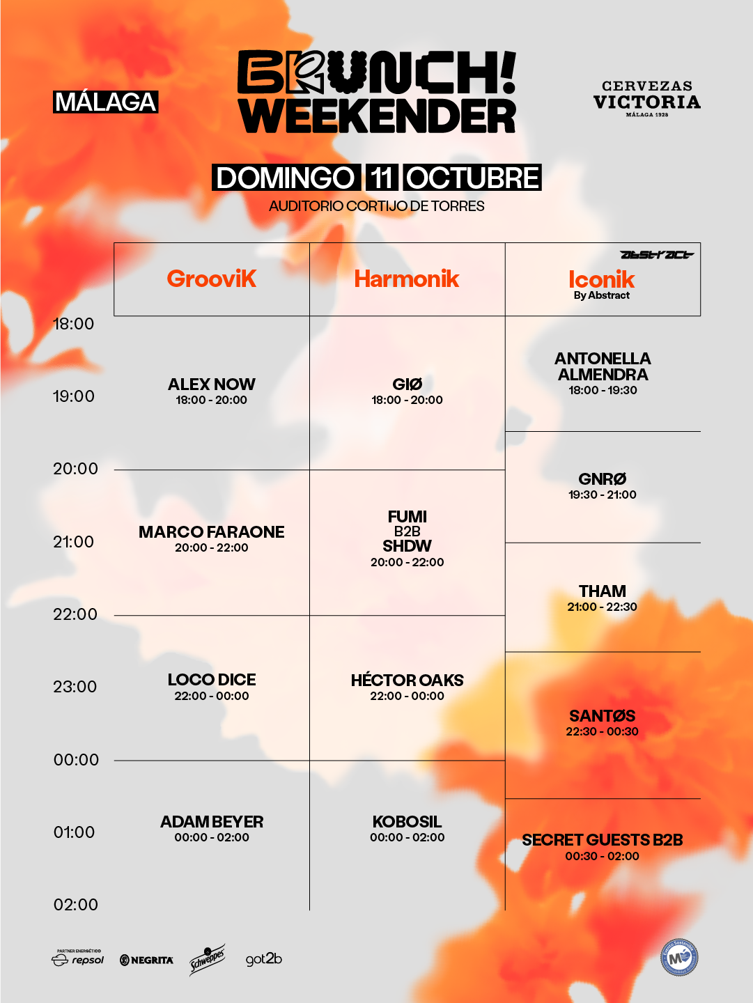 Brunch! Weekender Málaga desvela sus horarios 7 NDD-HORARIOS DOMINGO 11 OCT POST